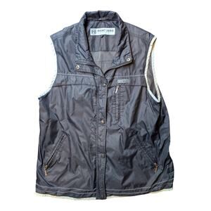 Point Zero by Nicole Benisti Women L Blue Sleeveless Net Lined Vest Gorpcore